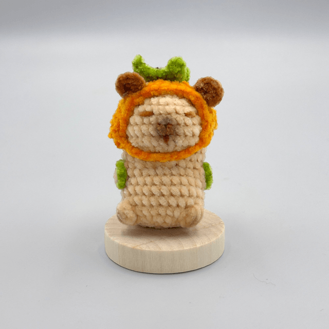 Mini Kapibara en laine chenille