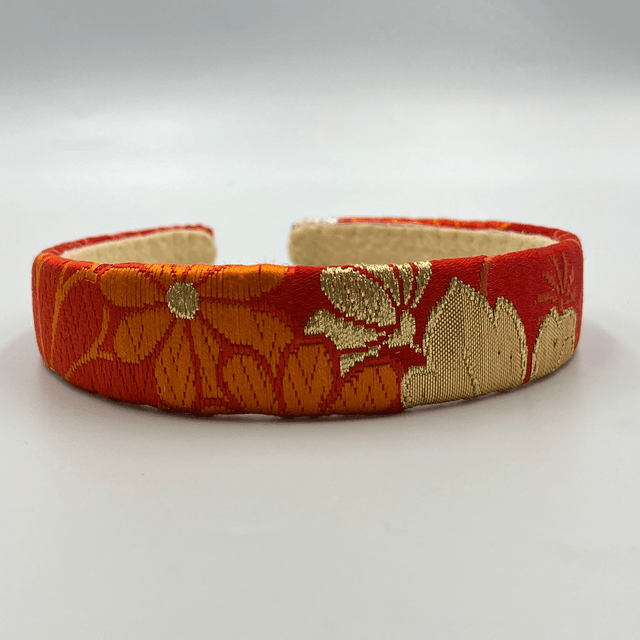 Serre-tête artisanal en tissu obi japonais 