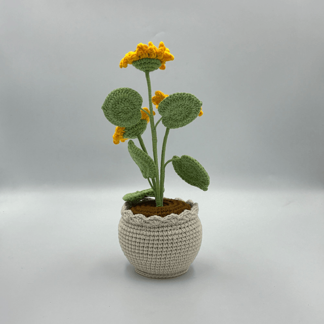 Pot de tournesols (3 fleurs)