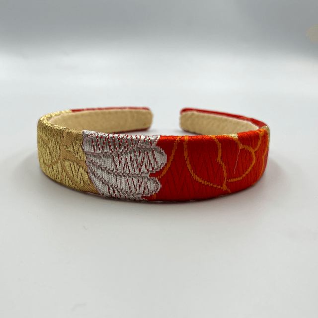 Serre-tête artisanal en tissu obi japonais 