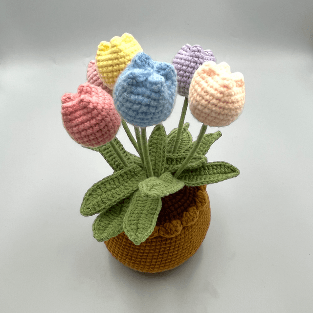 Tulipes pastel en pot