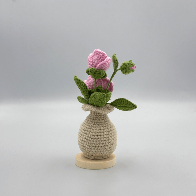 Mini vase de roses (3 fleurs)