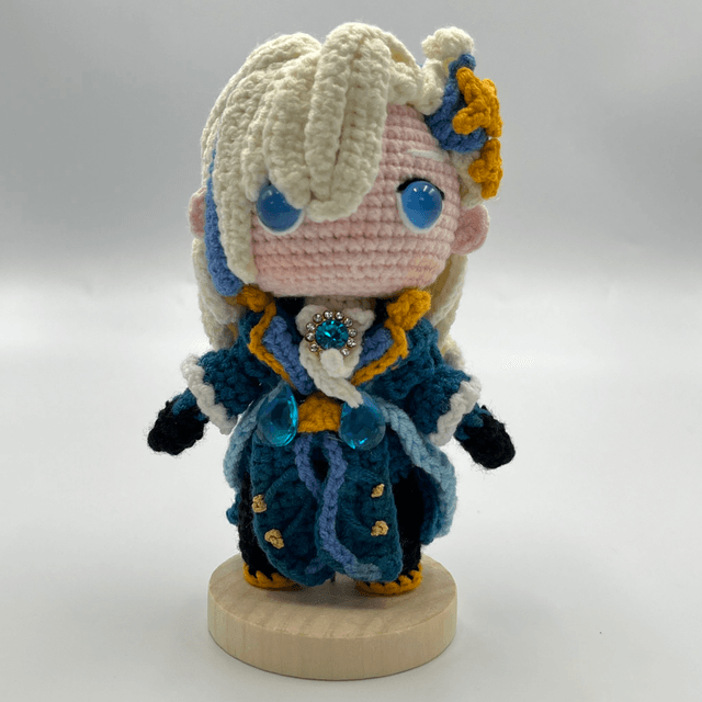 Élégant enchanteur en bleu"