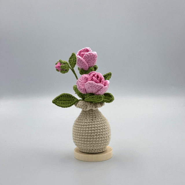 Mini vase de roses (3 fleurs)