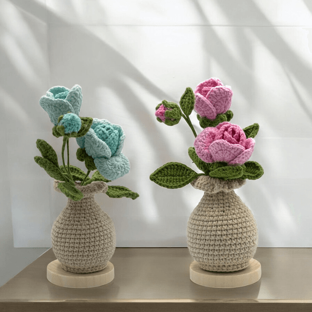 Mini vase de roses (3 fleurs)