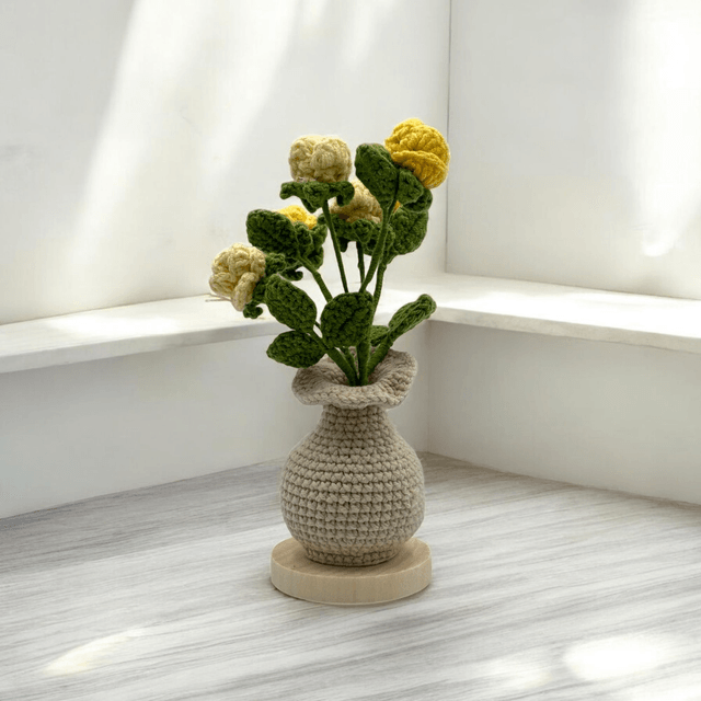 Mini vase de roses (6 fleurs)